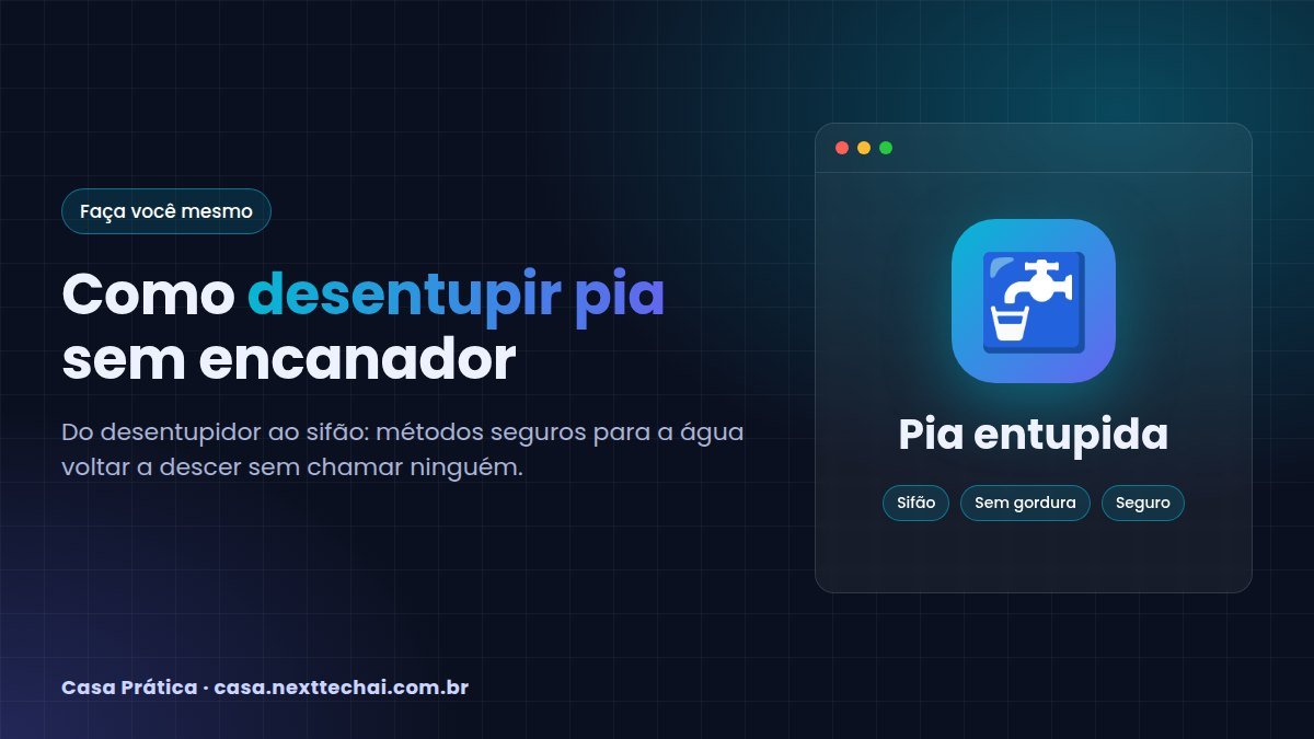 Como desentupir pia da cozinha e do banheiro sem encanador