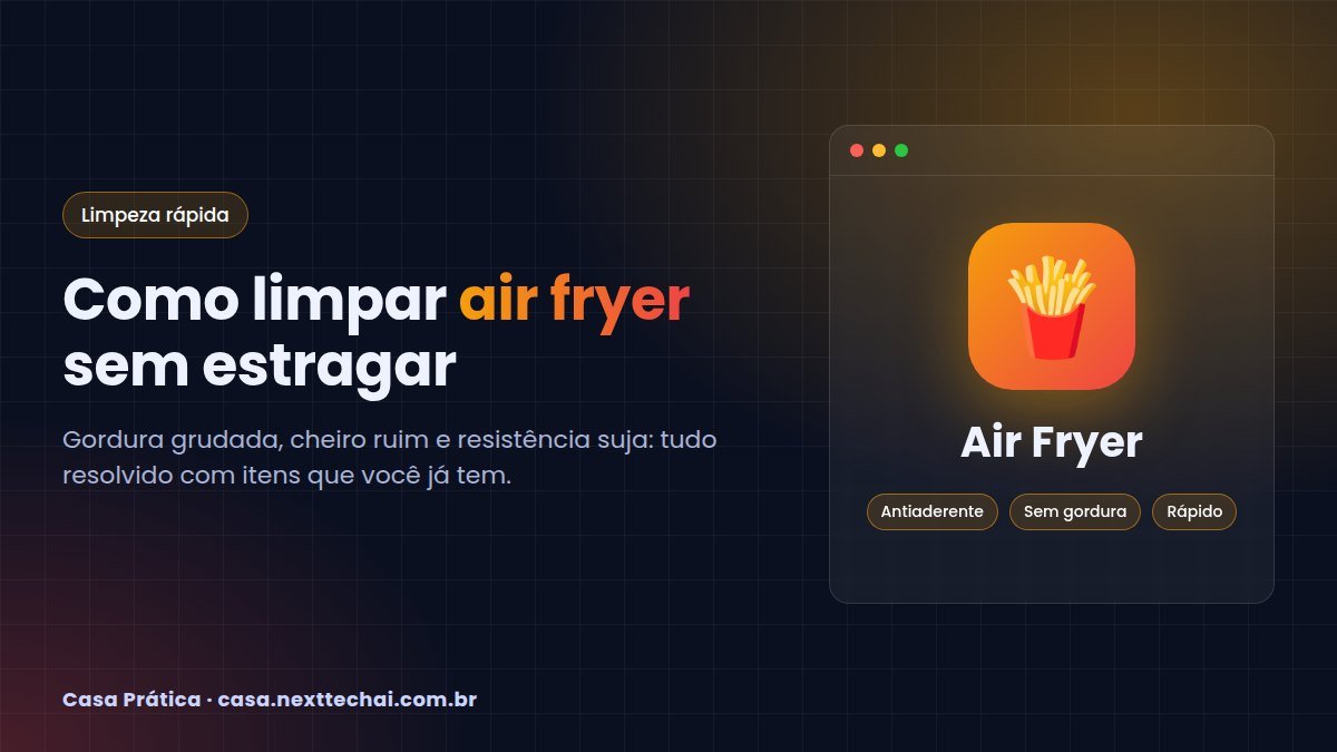Como limpar air fryer por dentro e por fora sem estragar