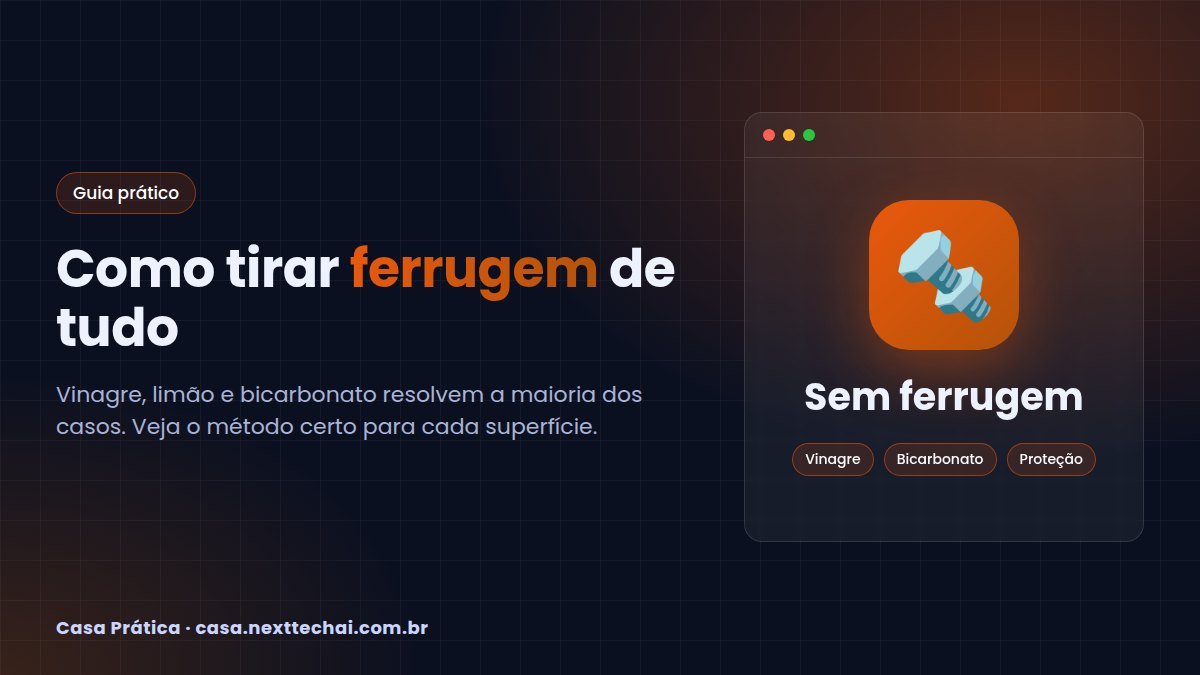 Como tirar ferrugem de metal, ferramentas e roupas
