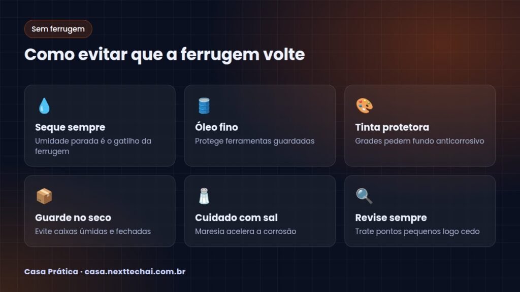 Como evitar que a ferrugem volte