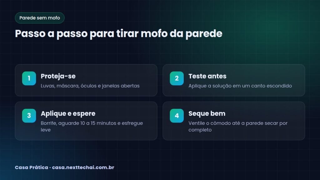 Passo a passo para tirar mofo da parede