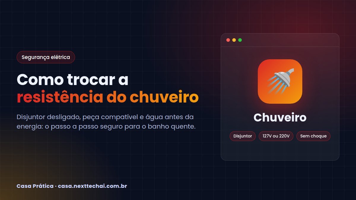 Como trocar resistência do chuveiro com segurança